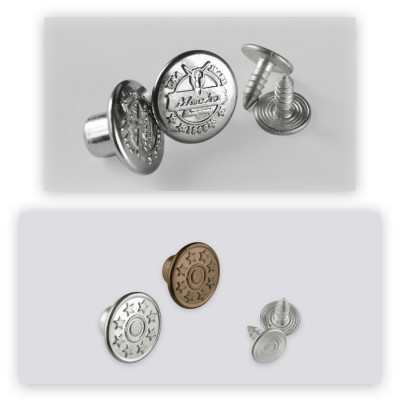 Дънкови копчета, 14мм, метални